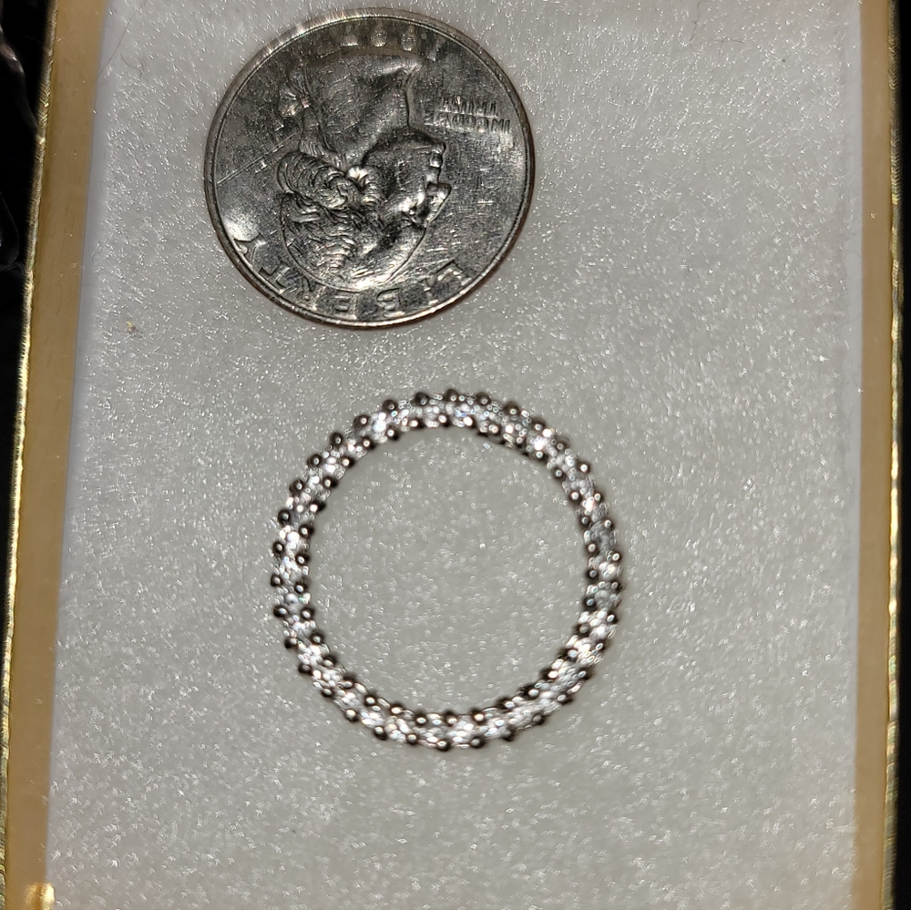 925 Silver & Diamond Infinity Circle Slide Pendant